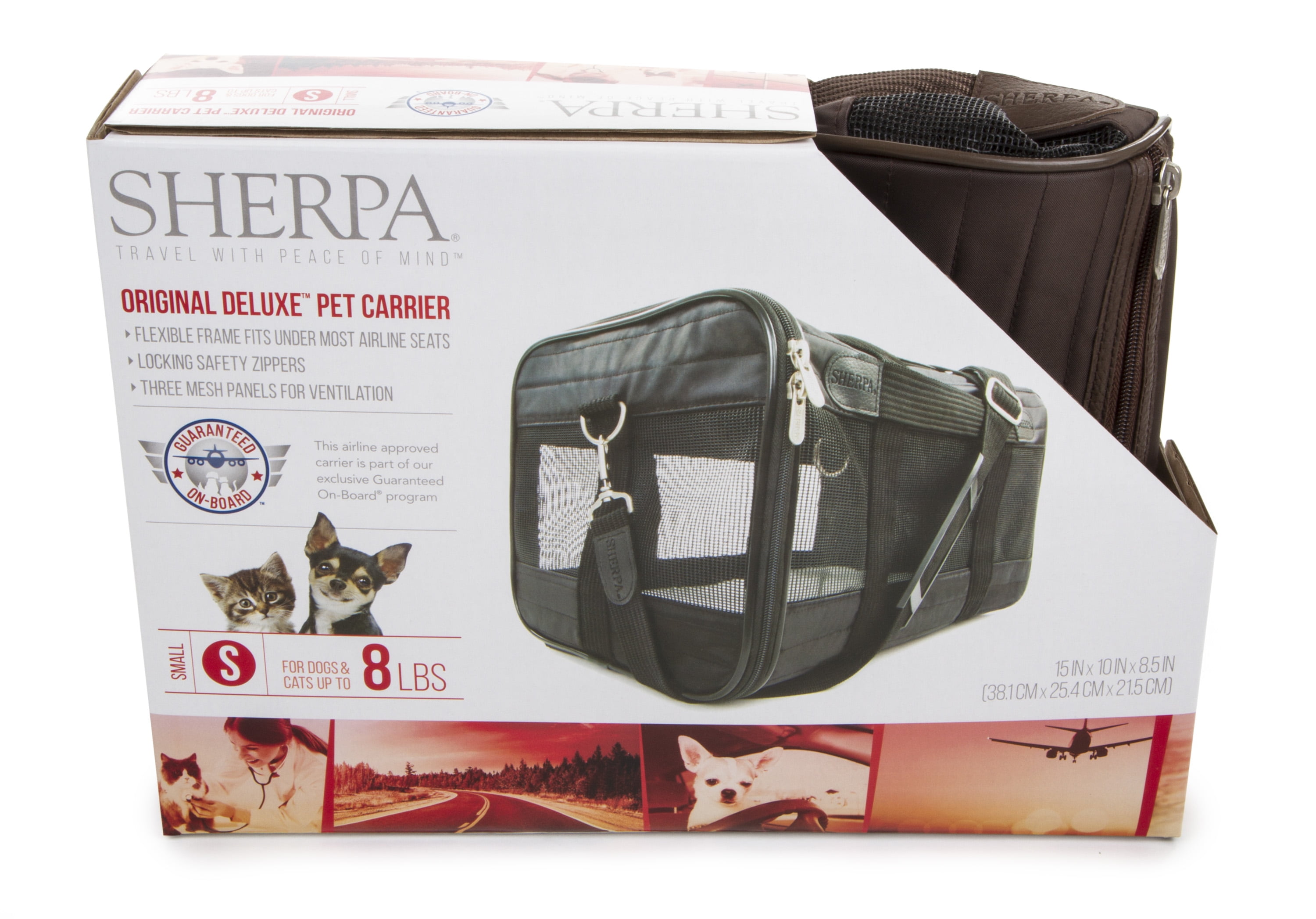 Sherpa® Travel Original Deluxe Airline Approved Pet Carrier, Brown