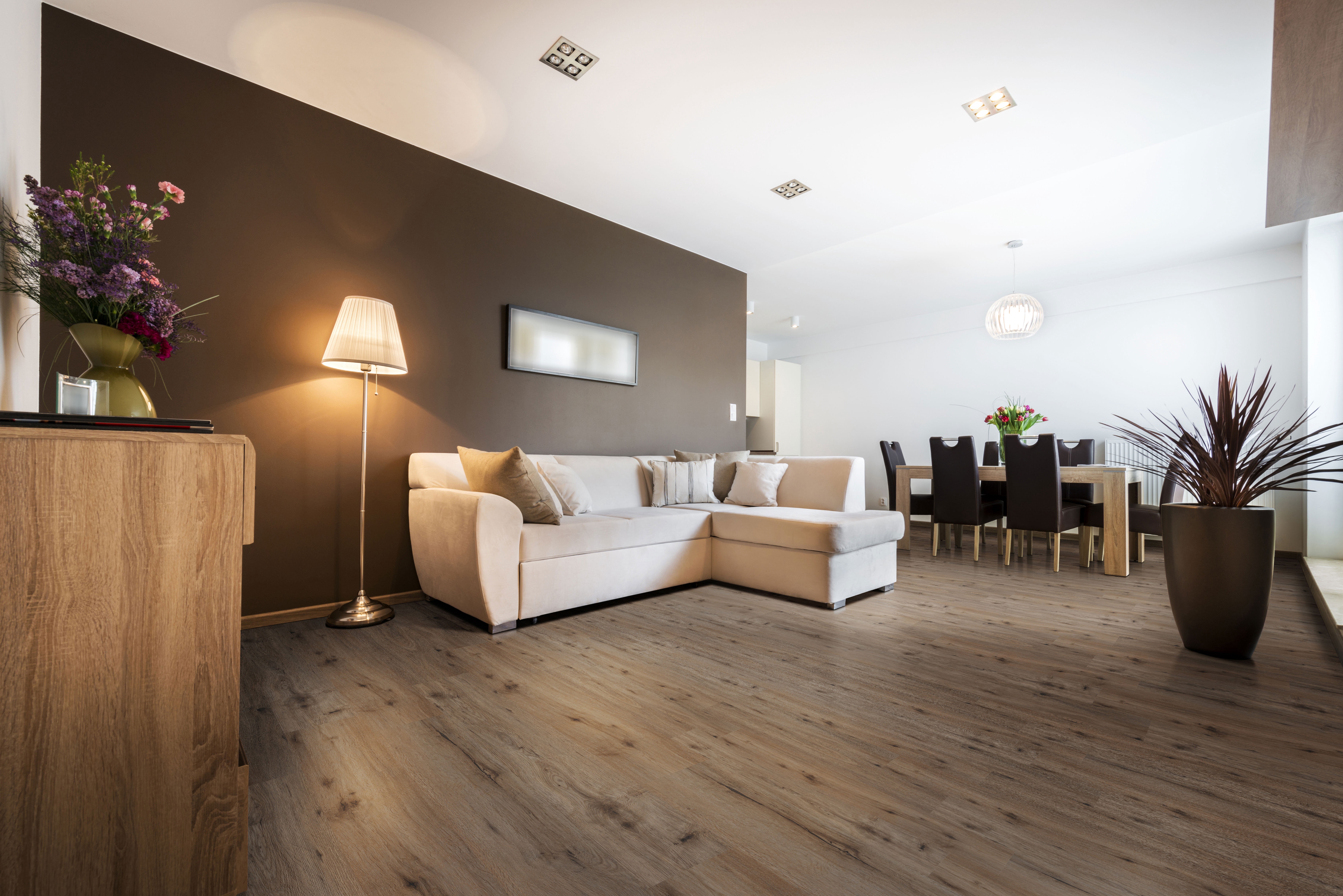 (3 pack) Aldhurst Fawn Oak 6 in. x 36 in. Rigid Core Luxury Vinyl Plank Flooring