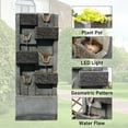 thumbnail image 5 of 39.96''H Garden Water Fountains Outdoor 5 Tiers Rock Indoor Waterfall Fountain Modern Floor Standing Water Feature Wall with LED Light for Backyard Deck Porch Home Art Decor, 5 of 5