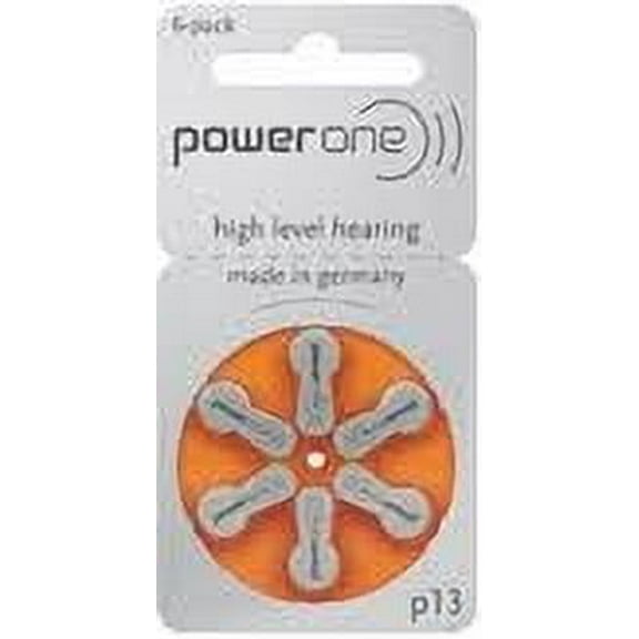 Power One P13 Hearing Aid Batteries - 60 Pack -10 Wheels 6 Per Wheel + 30% Off!