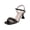 Black, variant on Fiaer Women's Rhinestone Shiny High Heels Backless Open Toe Summer Sandals for Party Club Prom Silver 9.5