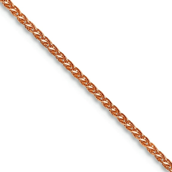 14k Sparkle-Cut Rose Gold 1.00mm Spiga Chain Necklace 30 Inch Chain Necklace for Women and Men
