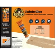 Gorilla Waterproof Fabric Glue, Clear, 2.5 fl oz