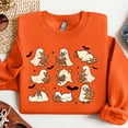thumbnail image 3 of Reading Ghost Ducks Halloween Sweatshirt – Cute Spooky Pullover with Book-Loving Ghosts, Cozy Fall Graphic for Women, Men & Teens, 3 of 6
