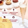 thumbnail image 2 of Prestee 100 Plastic Champagne Flutes Disposable | Gold Glitter Plastic Champagne Glasses for Parties | Glitter Clear Plastic Cups | Plastic Toasting Glasses | New Years Eve Party Supplies, 2 of 5
