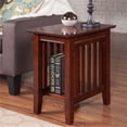 thumbnail image 2 of Leo & Lacey Solid Wood Chair Side Table with Sturdy Leg in Walnut, 2 of 4