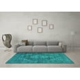thumbnail image 3 of Ahgly Company Machine Washable Indoor Rectangle Persian Turquoise Blue Traditional Area Rugs, 6' x 9', 3 of 4