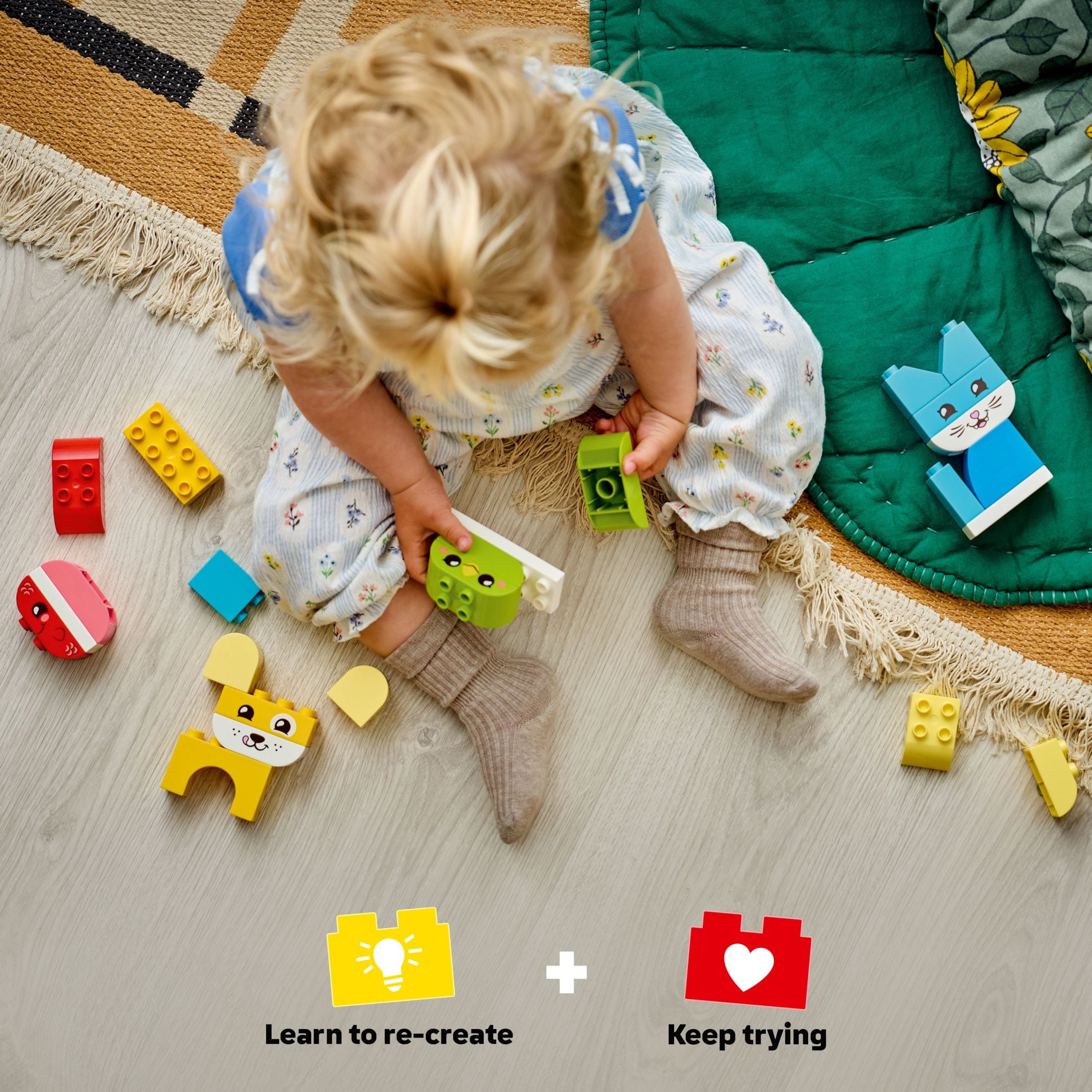 LEGO DUPLO My First 3 in 1 Creative Cute Pets Building Toy for Toddlers - Pretend Play Set for Boys & Girls, Ages 1.5+ - Learning & Education Toy for Preschoolers - Gift Idea for Birthdays - 10477