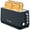 Black, variant on 4-Slice Toaster, Extra Wide Long Slot Toaster, 6 Browning Settings, Bagel/Defrost/Reheat Functions, Chrome-Plated Knob, 1500W, Intelligent Baking, Removable Crumb Tray, Stainless Steel Housing