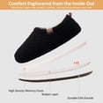 thumbnail image 6 of VANSARTO Women's Fuzzy Memory Foam Slippers with Cozy Curly Fur and Warm Fleece Lining Closed Back Non-Slip House Shoes Lightweight Soft Comfy Indoor Bedroom Slippers, Black, 6 of 6