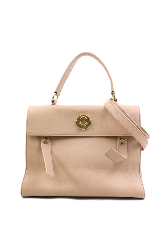 Pre-Owned Saint Laurent Muse Two handbag/shoulder bag in pink beige leather, women's,... (Good)
