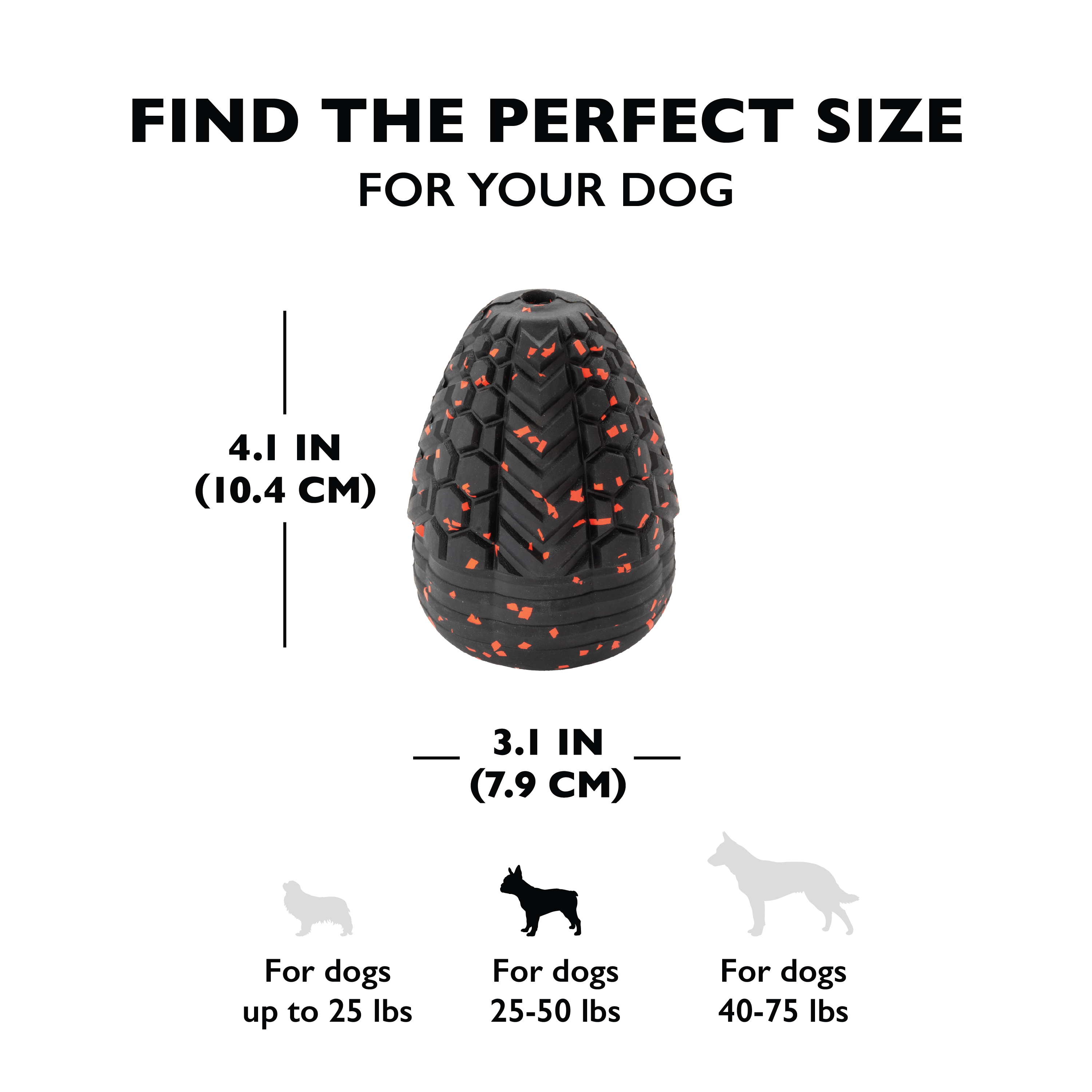 Mammoth Supreme Treater Durable Rubber Dog Toy, Large