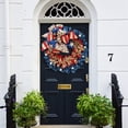 thumbnail image 5 of 4th Of July Wreath Decoration 16" 250th Anniversary Patriotic Wreaths Burlap Red White Blue American Flag Star Summer Wreath for Front Door Independence Day Outdoor Indoor, 5 of 9