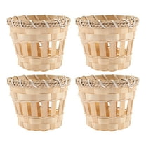 BESTONZON 4pcs Light Yellow Drum Lampshade Handwoven Light Shade for Home Decoration