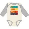 thumbnail image 3 of Inktastic Stock Broker Eat Sleep Invest Repeat Boys or Girls Long Sleeve Baby Bodysuit, 3 of 5