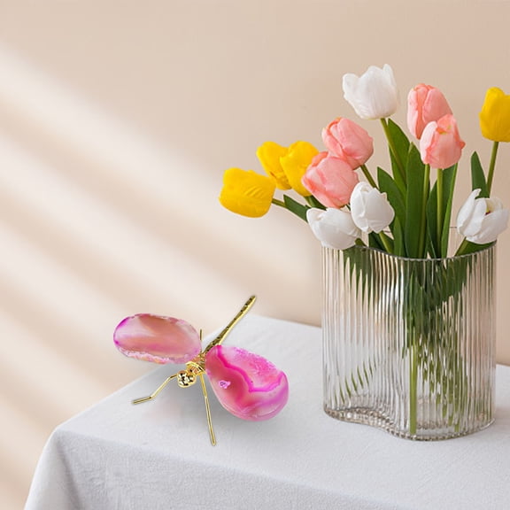 Kokovifyves Spring and Summer Decorations Natural Agate Slice Natural Agate Piece Ornament Crystal Stone Agate Specimen Home Desktop Decoration Crafts