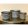 thumbnail image 4 of STC World S/3 Metal Galvanized Buckets Containers Decorative Distressed Rustic Kitchen Pantry Bathroom Garden Planter Organizer, 4 of 6