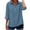 Style1-Navy linen shirt women, variant on Womens Linen Tops Boho 3/4 Sleeve Summer Shirts - Button Down Collared V Neck Casual Blouse Loose Fit Tunic Tops Loose Vacation Beach Plus Size Clothes Camisa Lino Mujer Red XXXL