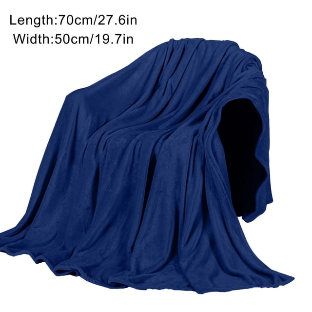 Manta de forro polar súper suave y cálida, color sólido, para sofá, ropa de cama, 50 x 70 cm