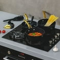 thumbnail image 4 of Thyme & Table 12-Piece Non-Stick Signature Ribbed Cookware Set, Non-Toxic Pots and Pans Set - Black & Gold, 4 of 21