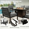 thumbnail image 3 of ALAULM Aluminum 2-Seat Patio Furniture Set, Outdoor Patio Conversation Set with 5.1" Cushions for Patio Backyard Poolside, Gray, 3 of 6