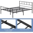 thumbnail image 7 of COZONY Full Bed Frame Black Iron Platform With Headboard and Footboard,77.6*54.7*35.1",Firm Support Structure,12.2-Inch Underbed Storage,No Springs Required,Easy Assembly,Modern Style Furniture, 7 of 7