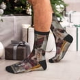 thumbnail image 7 of Vsdgher Vintage Collage Girl Butterfly Unisex Crew Socks Lightweight Breathable Ventilation Ankle Socks, Mid-calf socks for Daily, 7 of 7