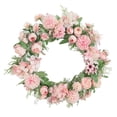 thumbnail image 2 of 16'' 16'' Wreaths for Front Door, Artificial Peony Wreath for Door, Wall, Window, , Light Pink, 2 of 7