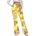 thumbnail image 2 of Haivin Women's Yoga Pants with Fashionable Print, Form-Fitting Booty Lifting and Flare Leg for Fitness and Daily Wear, 2 of 5
