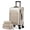 Rice White/Khaki, variant on Carry On Luggage 22x14x9 Airline Approved,20 Inch Carry-on Suitcase for Women,Softside Suitcases with Wheels,Rolling Checked Luggage with TSA Lock,Lightweight Travel