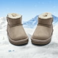 thumbnail image 5 of Balabala Toddler Snow Boots Winter Boots for Girls Water Resistance Boys Boots Kids Boots Solid Suede Boots Warm Lightweight, 5 of 7