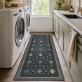 thumbnail image 3 of TURCURNO Non Slip Washable Black 2x6 Runner Rugs, Oriental Boho Distressed Stain Resistant Durable Carpet for Living Room Bedroom Office Hallway, 3 of 11