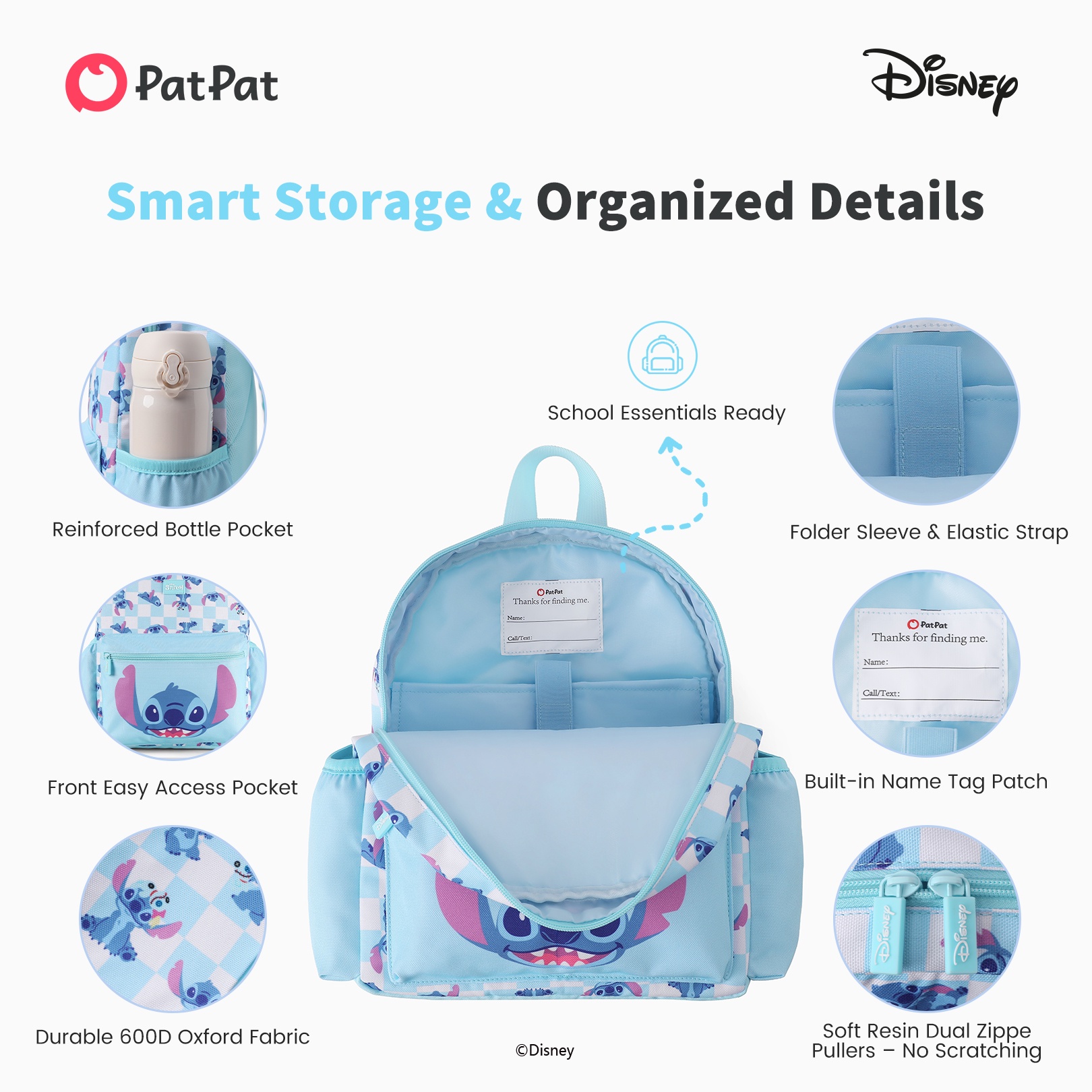 Mochila de Stitch para niños pequeños, para niños y niñas, para escuela, regreso a clases, regalo 5