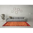 thumbnail image 3 of Ahgly Company Indoor Rectangle Checkered Orange Modern Area Rugs, 8' x 10', 3 of 4
