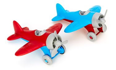 green toys airplane blue