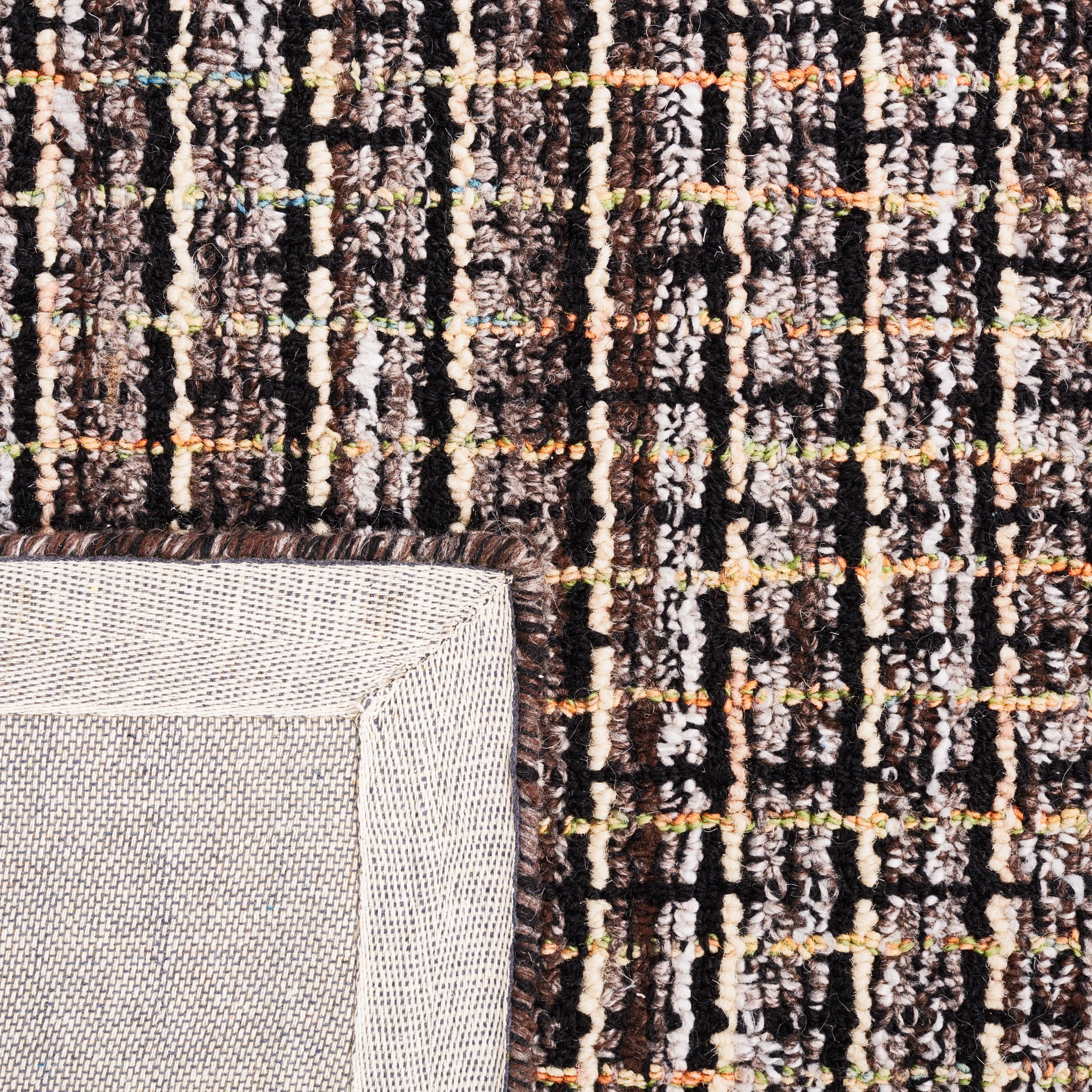 SAFAVIEH Abstract Cornelia Trellis Area Rug, Brown/Black, 4' x 6'