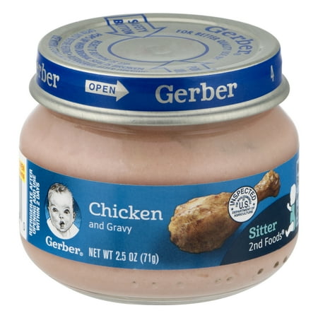 Gerber 2nd Foods Chicken & Chicken Gravy Baby Food, 2.5 oz - Walmart.com