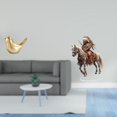 thumbnail image 2 of Figura moderna de pájaro dorado y caballero, estatua de animal acrílico, escultura decorativa única para el hogar, escritorio, oficina, sala de estar,, 2 of 8