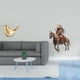 thumbnail image 2 of Figura moderna de pájaro dorado y caballero, estatua de animal acrílico, escultura decorativa única para el hogar, escritorio, oficina, sala de estar,, 2 of 8