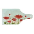 thumbnail image 2 of Floral Cutting Board, Romantic Tulip Bloom Flower Meadow Fresh Feminine Buds Watercolor Effect, Tempered Glass Cutting and Serving Board, Wine Bottle Shape, Vermilion Green Peach, by Ambesonne, 2 of 5