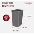 thumbnail image 3 of Rev-A-Shelf Polymer Replacement 35 Qt Gray Trash Bin, 2 Pack, RV-35-13-2, 3 of 11