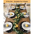 thumbnail image 4 of 15 Inch Round Placemats Set of 6, Black Christmas Non Slip Heat Insulation PP Table Mats, Snowman Xmas Tree Snowflake Winter Washable Place Mats for Kitchen Dining Party Table Decor, 4 of 7
