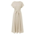 thumbnail image 5 of adviicd Robes Mini pour Femmes Robes d'Été Décontractées Sans Manches à Bretelles Spaghetti Robe Longue de Plage Maxi Kaki,TTG, 5 of 5