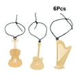 thumbnail image 3 of Shisuyan 6pcs Exquisite Musical Instrument Creative Bookmarks With Rope Metal Bookmarks for Stationery Gifts (Violin + Guitar + Harp, 2Pcs/Each), 3 of 8