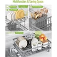 thumbnail image 3 of Dish Drying Rack Dish Rack Multifunctional Dish Drainer Rack Set Dish Strainers for Kitchen Counter Space Saving Drying Rack with Fork Holder, 3 of 6
