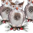 Belham Living Glass Owl Christmas Tree Ornaments, 6 Count