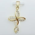 thumbnail image 4 of 1.20 Ct Round Cut Lab Created Diamond Cross Pendant In 14K Yellow Gold Plated 925 Sterling Silver, 4 of 5