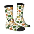 thumbnail image 4 of Yiaed Lemon Fruits Vegetables Print Great elasticity Crew Socks Sports socks for Men and Women, 4 of 5