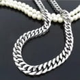 thumbnail image 3 of 14mm Silver Stainless Steel Cuban Curb Link Chain Necklace or Bracelet for Men, 3 of 7