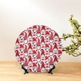 thumbnail image 6 of Wukai Christmas Gnome Print Decorative Plate for Display,Bone China Decorative Plate, Ceramic Dinner Plate with Stand, Vertical Ceramic Plate-8in, 6 of 6